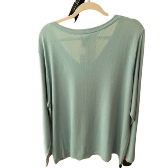 NWT Doncaster lightweight aqua blue sweater, size 3X - Picture 6 of 7